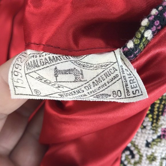 Vintage Smoking Coat Jacket Mens Large XL Gwynn - Picture 8 of 8